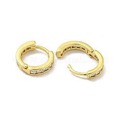 Messing micro pave zirkonia ohrreifen&nbsp;EJEW-C088-13A-G