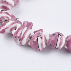 Perles en porcelaine manuelles&nbsp;PORC-G002-33