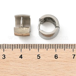 Orecchini a cerchio in acciaio inossidabile 304 effetto lucidatura&nbsp;EJEW-M001-29B-P