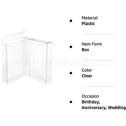 Boîte de cadeau de bonbons en pvc transparent rectangle&nbsp;CON-BC0006-23