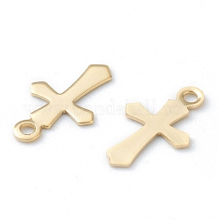 Petites breloques en forme de croix en acier inoxydable 304&nbsp;STAS-H149-05G