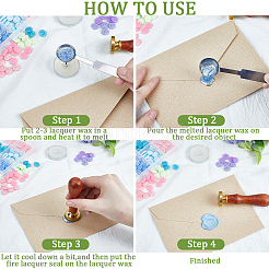 120 pieza de partículas de cera para sellar flores de 8 colores&nbsp;DIY-CP0009-20