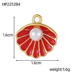 Pendentifs en acier inoxydable 304 émaillés&nbsp;STAS-OY003-29G