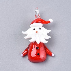 Ensembles de pendentifs au chalumeau faits à la main sur le thème de noël&nbsp;LAMP-J093-02