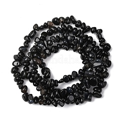 Chapelets de perles perles en agate noire naturelle&nbsp;G-L655-A01-01A