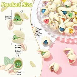 40 pièces pendentifs en résine lumineuse 8 couleurs&nbsp;RESI-CJ0004-58