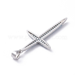 Ottone micro spianare pendenti zirconi&nbsp;ZIRC-G159-02P-04