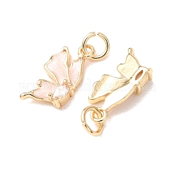 Zircone cubique transparente micro pavée de laiton avec breloques en émail&nbsp;CU-K002-50G-M