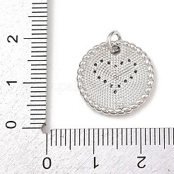 Pendentifs avec zircon cubiques à micro-pavés en laiton&nbsp;KK-G544-18P
