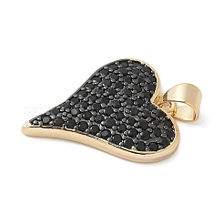 Pendentifs avec zircon cubiques à micro-pavés en laiton&nbsp;X-KK-K298-15C-G