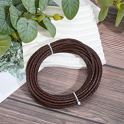 Cordon en cuir tressé de 5 m avec âme&nbsp;WL-CL0001-07A