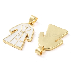 Emaille-Anhänger aus Messing mit Gestellbeschichtung&nbsp;KK-Z063-36G