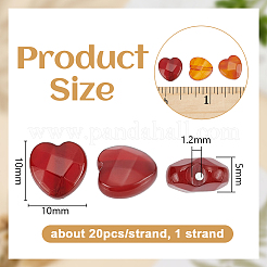 Fili di perline agata rosso naturale&nbsp;G-WH0030-54B