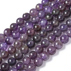 Natürlichen Amethyst Perlen Stränge&nbsp;X-G-M445-8MM-01B