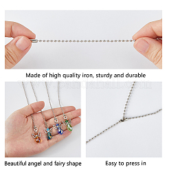 Breloques en verre et alliage d'ange&nbsp;HJEW-DC00010