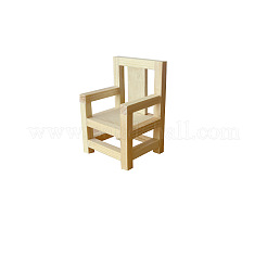 Chaise en bois de style chinois faite à la main pour maison de poupée&nbsp;PW-WG8CA65-01
