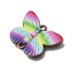 Ciondoli di collegamento colorati in lega smaltata color arcobaleno&nbsp;FIND-C097-02A-R