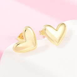 Orecchini a bottone in ottone da donna&nbsp;EJEW-F405-08G