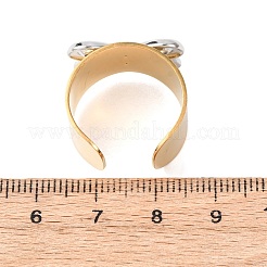 Offene Manschettenringe aus Edelstahl 304&nbsp;LS-RJEW-H266-01GP-01