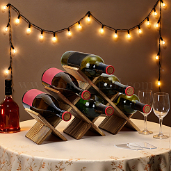 1 ensemble de présentoirs à verres à vin en bois et acrylique&nbsp;ODIS-UN0001-37
