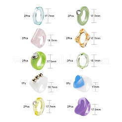 18 Stück Acryl-Fingerringe&nbsp;RJEW-LS0001-01
