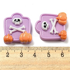 Cabochons décodés en résine opaque d'Halloween&nbsp;CRES-H002-02B