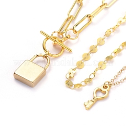 Conjuntos de collares de cadena colgante y clip&nbsp;NJEW-JN02761