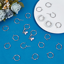 30 paire de boucles d'oreilles créoles en acier inoxydable 304&nbsp;EJEW-PH0001-37
