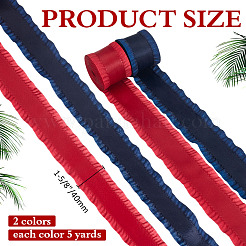 10 Yards 2 Farben Polyester Rüschenband&nbsp;OCOR-ME0001-20
