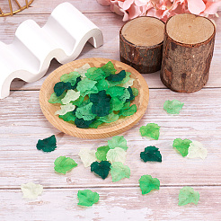 120pcs 4 Farben Herbstthema transparente gefrostete Acrylanhänger&nbsp;TACR-PJ0001-03