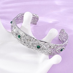 Brazaletes de acero inoxidable 304 con rhinestone para mujer&nbsp;BJEW-R026-01P