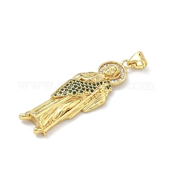 Pendentifs avec zircon cubiques à micro-pavés en laiton&nbsp;KK-H537-26A-G
