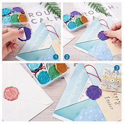 20pcs 10 Farben selbstklebende Wachssiegelaufkleber&nbsp;DIY-TA0003-49