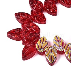 Chapelets de perles en verre transparent électrolytique&nbsp;EGLA-N056-03A-08