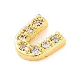 Cabochons en laiton plaqué en rack micro pavé de zircone cubique&nbsp;KK-F874-04G-U