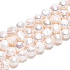 Fili di perle di perle d'acqua dolce coltivate naturali&nbsp;LS-PEAR-N014-06D-01