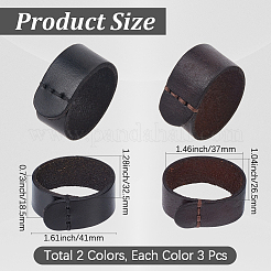 2 ensemble d'anneaux de maintien de ceinture en cuir PU de 2 couleurs&nbsp;FIND-GF0009-20A