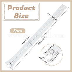 3 Stück Polyester-Reißverschlüsse für Bekleidungszubehör&nbsp;DIY-BC0015-73A