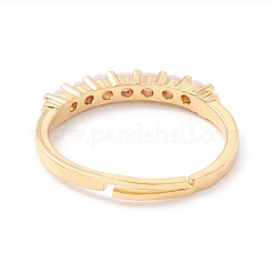 Verstellbarer Zirkonia-Ring&nbsp;RJEW-I078-27G-NR