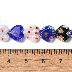 Handmade Millefiori Glas Herz Perle Stränge&nbsp;LK-U001-03