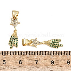 Ottone micro spianare pendenti zirconi&nbsp;KK-C132-19G