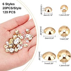 120 tappo per perline in ottone con 3 stili&nbsp;KK-FH0002-72