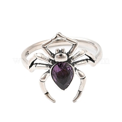 925 Sterling Silber Micro Pave Zirkonia Fingerringe&nbsp;RJEW-P171-01P