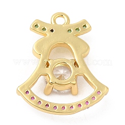 Placage en rack pendentifs en zircone cubique pavés de laiton&nbsp;KK-R150-11G