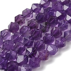 Natürlichen Amethyst Perlen Stränge&nbsp;G-Z119-A40-02