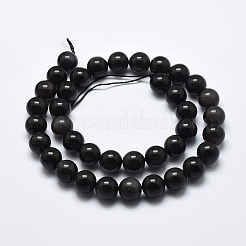 Natürliche Eis Obsidian Perlen Stränge&nbsp;X-G-A171-16-8mm