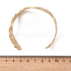Bracelets manchettes en acier inoxydable 304&nbsp;BJEW-P368-11G