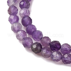 Natürlichen Amethyst Perlen Stränge&nbsp;G-C226-B06-4mm