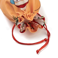 Rechteckige Stoffbeutel mit Weihnachtsmotiv und Jutekordel&nbsp;ABAG-P008-01D