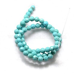 Natur howlite runde Perlen Stränge&nbsp;TURQ-L017-4mm-01B